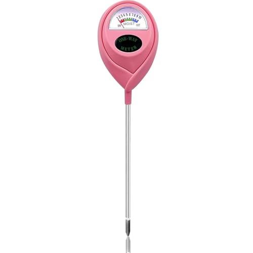 Soil Moisture Meter, Garden Plant Water Meter, Plants Moisture Meter, Lawn Soil Tester, Soil Water Gauge for Potted Plants, Plant Moisture Monitor Free Plant Watering Guide (Pink) - color: PINK