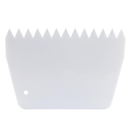 Bonsicoky 2 PCS Plastic Trowel Notched Glue Spreader, 0.4" Tooth - size: 0.4" + 0.4" Tooth