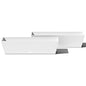 Veradek Pure Series Window Box Planter - Tapered Outdoor Planter - color: White, size: 36 inch - 2 Pack