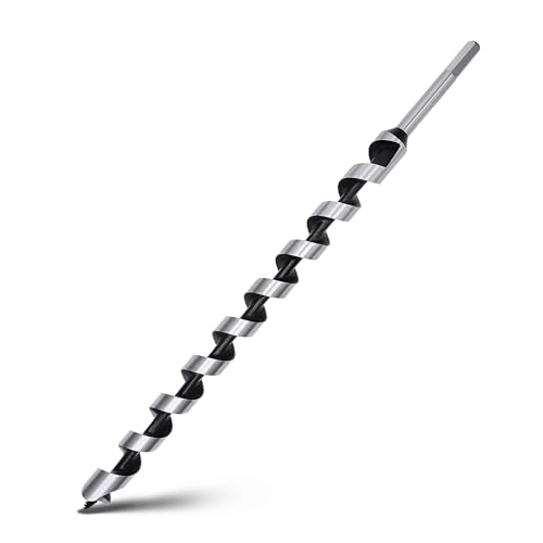 0.94 x 18 Auger Drill Bit for Wood,24x460mm Hex Shank Ship Auger Bit - size: 0.94 in x 18 in