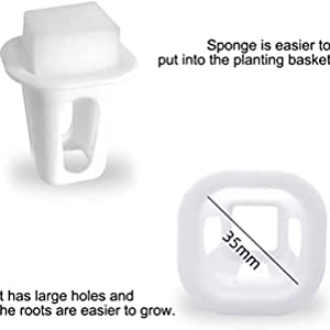 100 Pack 1.77" Garden Net Pots Cups, Slotted Mesh Pot Baskets, White - size: 1 inch（Square style）-100 Pack