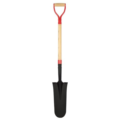 Nohovu Spade Shovel for Digging, Heavy Duty Shovel with D-Handle, Trench Shovel for Gardening, 45 Inches