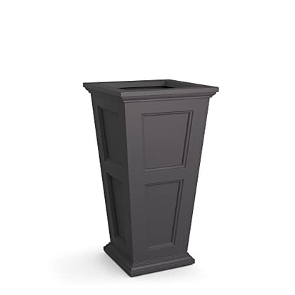 Mayne Fairfield 40in Tall Planter - Graphite Grey - 28in x 28in x 28in - Polyethylene - Soil Capacity: 40 Gallons (8801-GRG) - color: Graphite Grey, size: 40in