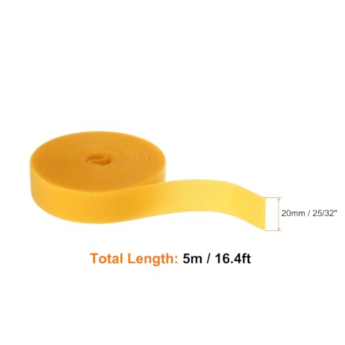 HARFINGTON Garden Plant Tape 16.4ft 25/32" Reusable Garden Plant Ties Strap Nylon Plant Twist Tie for Plant Gardening Home Office, Yellow - color: Yellow, size: 16.4ft x 25/32"