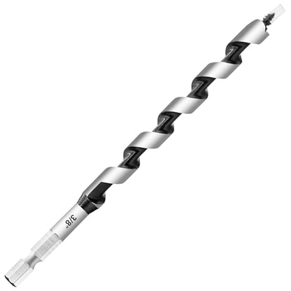 3/8 Inch x 6 Inch Long Ship Auger Drill Bit Set for Wood - size: 3/8"x6"