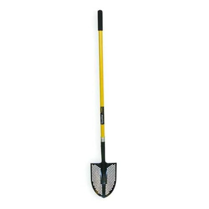 Mud/Sifting Round Point Shovel, 48 in. - size: 48" Professional Grade Fiberglass handle with Cushion Grip