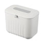 uxcell Kitchen Compost Bin Hanging Small Trash Can, 7L/1.8Gallon Plastic Trash Can with Lid, Suitable for Countertop, Under Sink or Wall Mounted, White - color: White