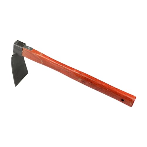 Garden Hoe with Wooden Handle | Heavy Duty Steel Gardening Tool for Weeding, Planting Vegetables and Flowers | Durable Farming Hoe for Outdoor Use