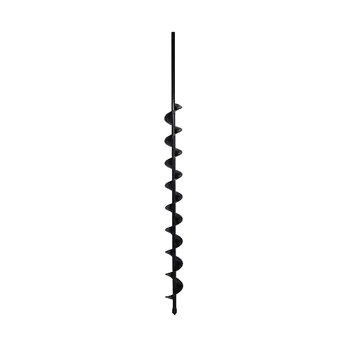 1.75in Wide 24in Long Metal Earth Auger Drill Bit, Steel Auger Bit DIY Auger with 3/8 Non-Slip Hex Drive for Planting Trees and Bedding, Gardening - size: 1.75x24 inch