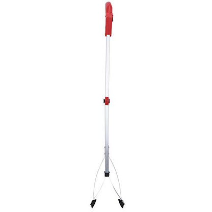 31.5in Reacher Grabber Tool, Lightweight Folding Claw - color: Red Handle