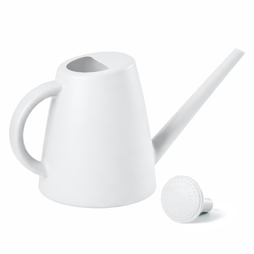 Indoor and Outdoor Watering Can - Long Spout -1/2 Gallon (64oz) - White - color: White