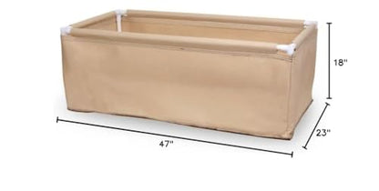 247Garden 2X4 Long Aeration Fabric Grow Bed/Raised Vegetable Flower Garden with PVC Frames (60-Gallon Tan) - size: Tan - 2FT X 4FT