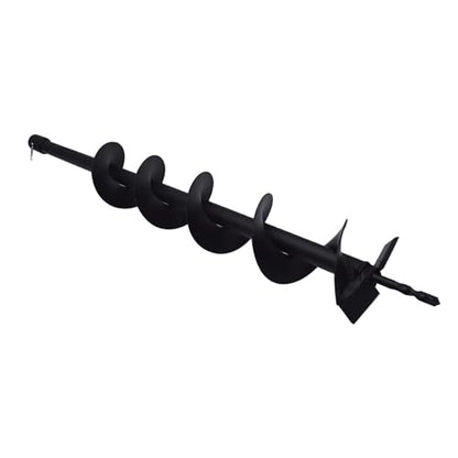 4-in Earth Auger Drill Bit, Garden Plant Flower Auger Rapid Planter Compatible Gas Powered Post Fence Hole Digger with 3/4 Shaft - size: 4 Earth Auger Drill Bit