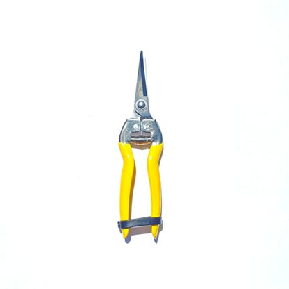 Pruning Snip w/Curved Blades 7" with Stainless Blades for Flowers, Weeds, Small Plants and Bonsai, Gardening Hand Tools