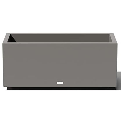 Veradek Block Series Long Box Planter - Rectangular Outdoor Planter - color: Gray, size: Large