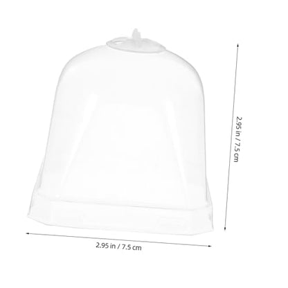 Toddmomy 10Pcs Transparent Greenhouse Dome Plant Cloche Covers - size: 7.50X7.50X7.50CM