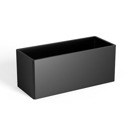Rectangular Metal Planter Box 36x15x15 inch, Black - size: 36X15X15In Black