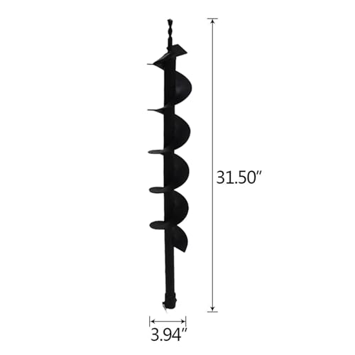 4-in Earth Auger Drill Bit, Garden Plant Flower Auger Rapid Planter Compatible Gas Powered Post Fence Hole Digger with 3/4 Shaft - size: 4 Earth Auger Drill Bit