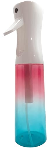 DONNA Continuous Mist Spray Bottle 10oz, Ultra Fine Gradient Water Atomizer for Hair Styling, Plants, Skincare, Cleaning, Refillable Empty Misting Tool for Salons (PINK/BLUE) - color: PINK/BLUE