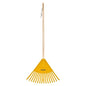 Superio Kids Leaf Rake, 34-Inch Lawn & Garden Rake with Hardwood Handle and Durable Plastic Head, Leaf Cleanup Tool, Yellow 2 Pack - color: Yellow