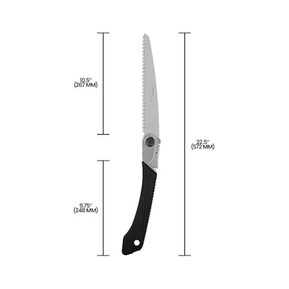 Zenport SF280 Tri-Edge Blade Folding Saw with Steel Handle, 10.5-Inch - size: 10.5-Inch