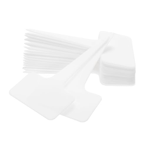 uxcell 100Pcs 4 Inch Plant Labels Large T-Style Garden Marker Plant Tags Garden Labels for Flower Beds, Pots Vegetables White - color: White