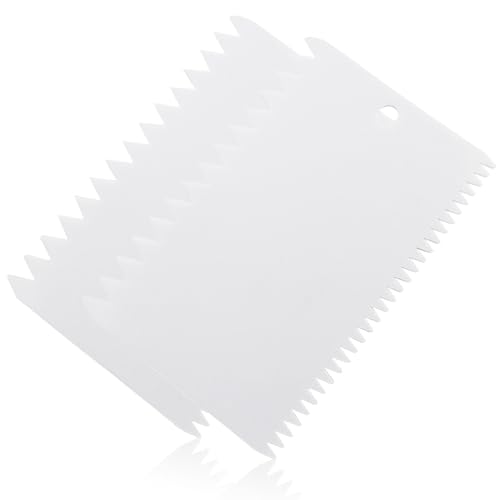 Bonsicoky 2 PCS Plastic Trowel Notched Glue Spreader, 0.4" + 0.2" Tooth - size: 0.4" + 0.2" Tooth