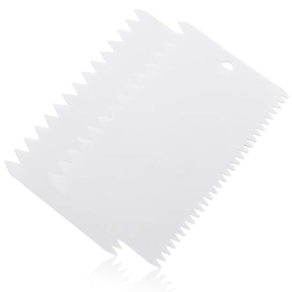 Bonsicoky 2 PCS Plastic Trowel Notched Glue Spreader, 0.4" + 0.2" Tooth - size: 0.4" + 0.2" Tooth