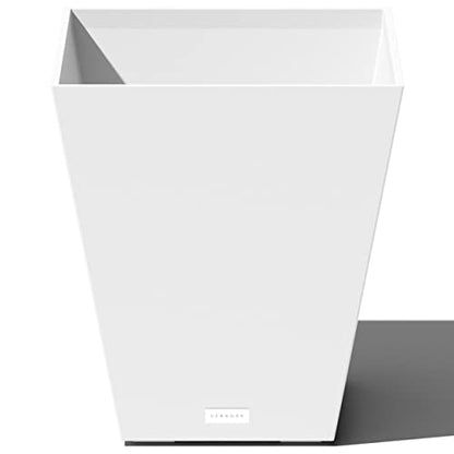Veradek Pure Series Nobleton Planter - Tapered Square Outdoor Planter - color: White, size: 18 inch