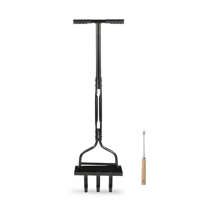 DOTCOM Lawn Aerator Coring Garden Tool with Soil Core Storage Tray