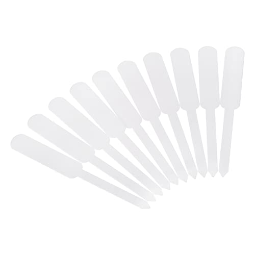PATIKIL Plant Labels, 200Pcs PP Rectangle Marker Tags for Outdoor Indoor Garden, White - color: White