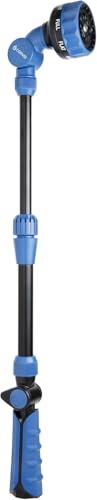 2-Pack Corvid Adjustable Front Trigger Garden Watering Wand, 19-24 Inch Telescoping Hose Nozzle with 8 Spray Patterns, Lightweight Plastic Design for Precise Watering, Cleaning, and Outdoor Use