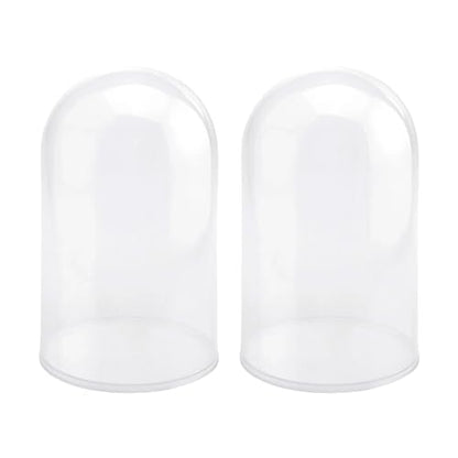 Firefly Imports Plastic Dome Display Case with Clear Base, 7-1/2-inch, Large, 2-Count