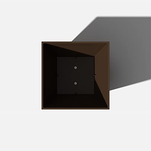 Veradek Pure Series Nobleton Planter - Tapered Square Outdoor Planter - color: Espresso, size: 18 inch - 2 Pack