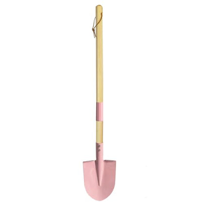 Small Garden Shovel-Kid's Size Wooden Handle Metal Head Shovel (Pink) - color: Pink