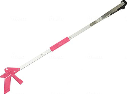 Grabber Tool 32" Suction Cup Grip Heavy Duty Aluminum -2 Pack- Lightweight Foldable Reacher Grabber Pickup Tool, Gripper Grabbers for Elderly Grab it Reaching Tool Trash Picker Grabber Pink, By Luxet - color: Pink, size: 2-Pack