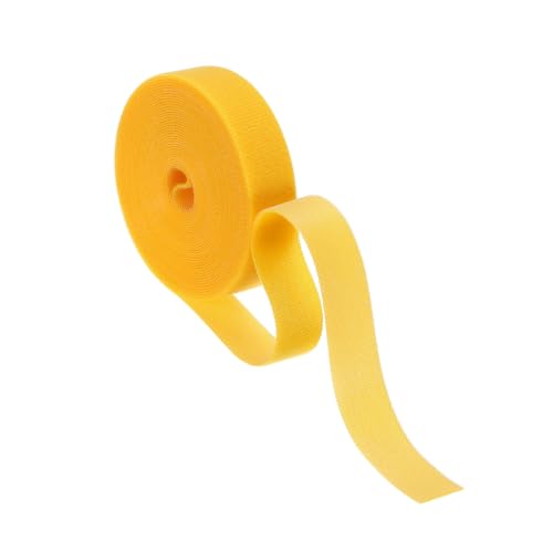 HARFINGTON Garden Plant Tape 16.4ft 25/32" Reusable Garden Plant Ties Strap Nylon Plant Twist Tie for Plant Gardening Home Office, Yellow - color: Yellow, size: 16.4ft x 25/32"
