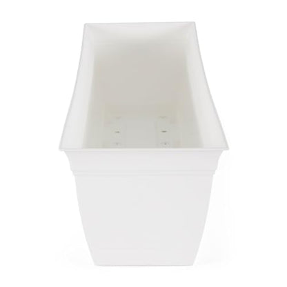 The HC Companies Eclipse 30 Inch Window Planter Box, White, 2-Pack