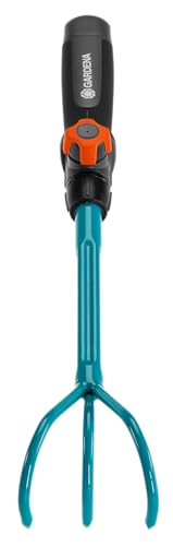 Gardena combisystem Hand Grubber: Three-tined Garden Claw for loosening and aerating Soil, 7 cm Working Width, Ergonomic Handle, Corrosion Protection (8921-20) - style: Hand Grubber