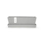 Ecopots Bruges Rectangular Flower Planter with Saucer, White Grey, 10" - color: White Grey