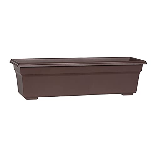 Root & Vessel 16243, Brown, Countryside Flower Box Planter, 24-Inch - color: Brown, size: 24-Inch