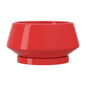 10 Inch Red Ceramic Planter with Drainage Hole and Saucer - color: Red, size: Large
