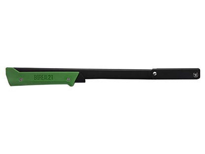 AGAWA - BOREAL21 Backwoods Kit - Includes 21" Folding Saw, Leather Sheath, 21" All-Purpose & 21" Aggressive Saw Blade - For Camping, Hunting & Survival Kit (Black Frame/Green Handle) - size: 21" Inch
