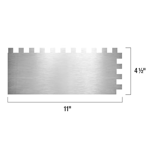 QEP 1/2" x 1/2" x 1/2" Square Notch Carbon Steel Trowel w/Wood Handle