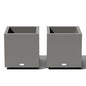 Veradek Block Series Cube Planter - Square Outdoor Planter - color: Gray, size: Small - 2 Pack