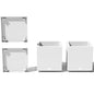 Veradek Block Series Cube Planter & Drip Tray - Square Outdoor Planter Set - color: White, size: Small - 2 pack with saucers