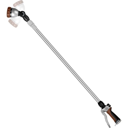 RESTMO Long Telescopic Watering Wand for Garden Hose, 36”-60” Garden Wand - color: Brown