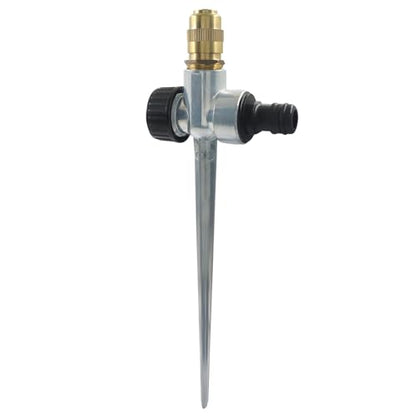 4 Pcs Metal Lawn Sprinklers, 360° Coverage, Brass, Aluminum Alloy - color: Grey,4pcs