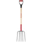 AMES Razor-Back 2827200 5 Tine Compost Fork, Forged, with Wood Handle