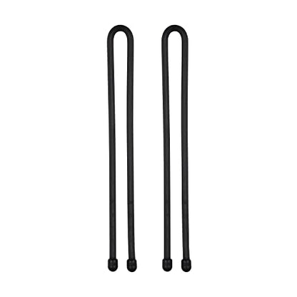 Nite IZE GT12-01-2R3 Original Gear, Reusable Rubber, 12 Inch, Black, 2-Pack, Made in The USA Twist Tie, 2 Count (Pack of 1)